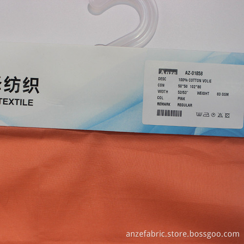 Cotton Voile Fabric in 100% Cotton Fabric